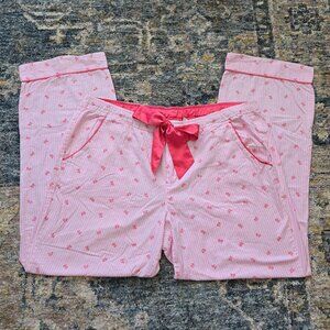 Pink Stripes and Ribbon Pajama Pants